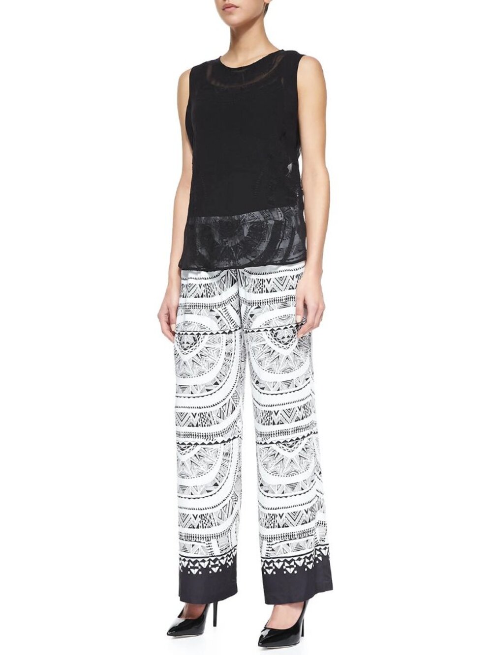 TWELFTH STREET BY CYNTHIA VINCENT Solar Discs Drawstring Pants Size P NWT $298